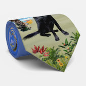 Flat Coated Retriever - Palm Beach Stropdas (Opgerold)