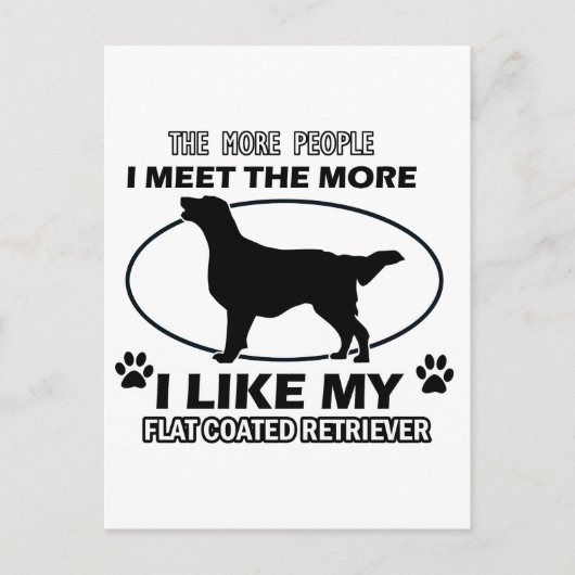 FLAT COATED RETRIEVER.png Briefkaart (Voorkant)