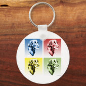 Flat-Coated Retriever Pop Sleutelhanger (Voorkant)