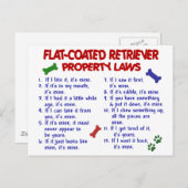 FLAT COATED RETRIEVER Property Wetten 2 Briefkaart (Voorkant / Achterkant)