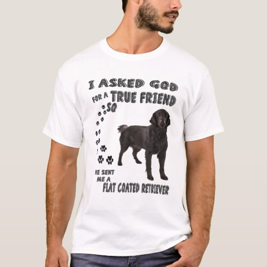 Flat Coated Retriever Quote mam, Flattie Pa, Flat T-shirt (Voorkant)