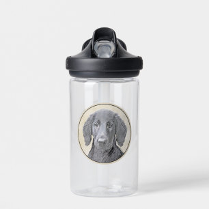 Flat-Coated Retriever Schilderij - Originele Honde Waterfles