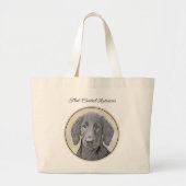 Flat-Coated Retriever Schilderij Zwart Huisdier Do Grote Tote Bag (Voorkant)