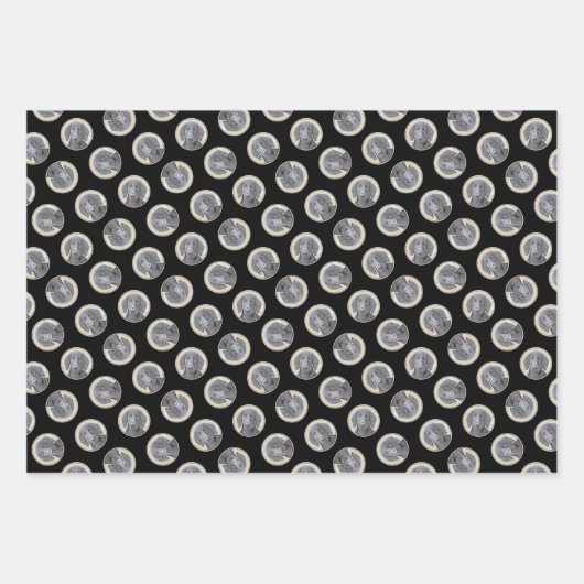 Flat-Coated Retriever Schilderij Zwart Huisdier Do Inpakpapier Vel (Voorkant 3)