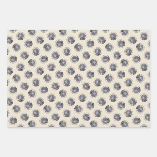 Flat-Coated Retriever Schilderij Zwart Huisdier Do Inpakpapier Vel (Voorkant)