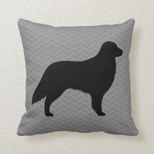 Flat Coated Retriever Silhouette Kussen