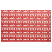 Flat Coated Retriever Silhouetten Kerstmis Stof (Fat Quarter)