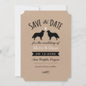 Flat Coated Retrievers Bruiloft Save the Date (Voorkant)