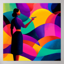 Flat Color Blocking Geometric Coloring Guide