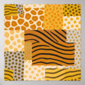 Flat Color Safari Print Composite Tapestry (Voorkant)
