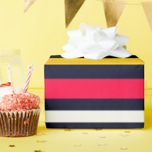 Flat Color Stripe Cadeaupapier