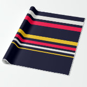 Flat Color Stripe Cadeaupapier (Uitgerold)
