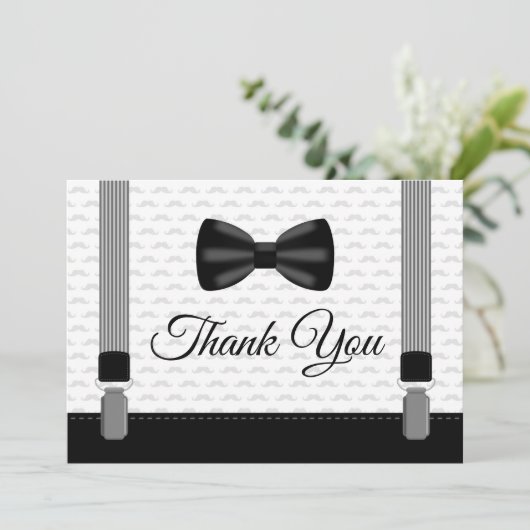 Flat Dank je stropdas Kaarten Kleine man (Staand voorkant)