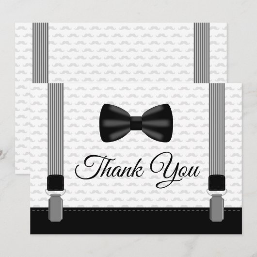 Flat Dank je stropdas Kaarten Kleine man (Voorkant / Achterkant)