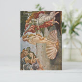 Flat Dank je wel de geboorte van Venus Botticelli Bedankkaart (Staand voorkant)