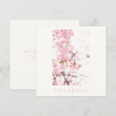 FLAT DANK JULLIE KAART: CHERRY BLOSSOM BRANCH BEDANKKAART (Voorkant / Achterkant)