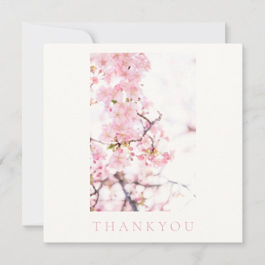FLAT DANK JULLIE KAART: CHERRY BLOSSOM BRANCH BEDANKKAART (Voorkant)
