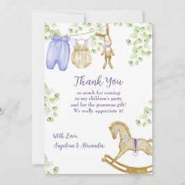 Flat dank u Baby shower Kaart
