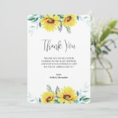 Flat dank u Baby shower Kaart (Staand voorkant)