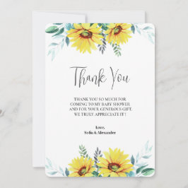 Flat dank u Baby shower Kaart