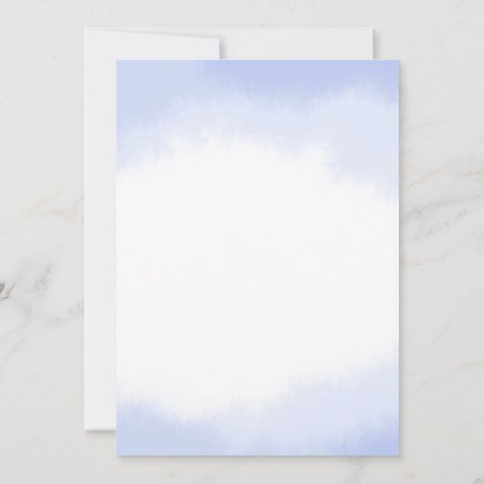 Flat Dank u Baby shower Kaart met konijntje. (Achterkant)