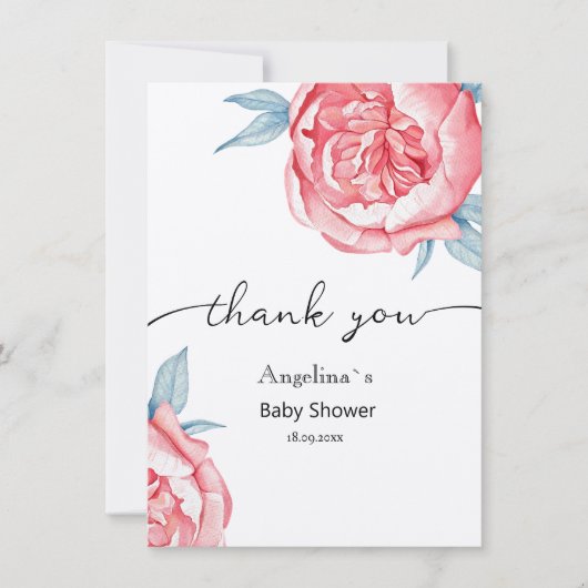 Flat dank u Baby shower Kaarten (Voorkant)