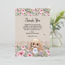 Flat dank u kaart Baby shower