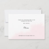 Flat Dank u kaart bruids douche (Achterkant)