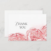 Flat Dank u kaart bruids douche (Voorkant / Achterkant)