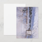 Flat Dank u kaart Claude Monet de ekster winter (Voorkant / Achterkant)