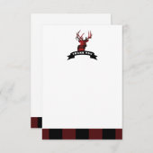 Flat Dank u kaart Herten Buffel Plaid (Voorkant / Achterkant)