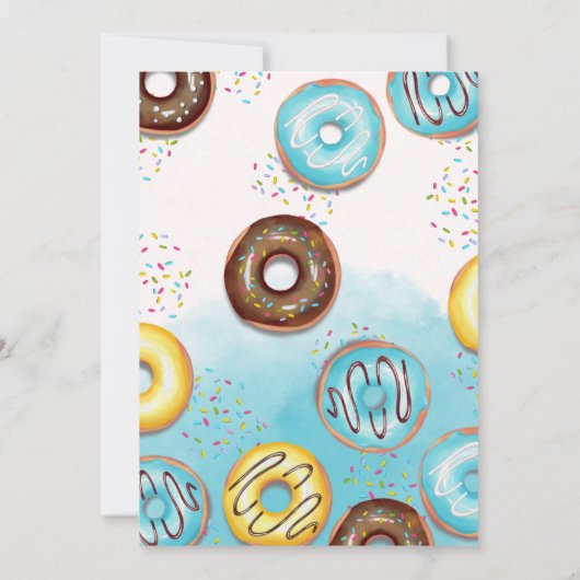 Flat Dank u kaart voor 1e verjaardag. (Achterkant)