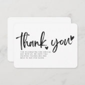 Flat Dank u kaart voor bruiloften (Voorkant / Achterkant)