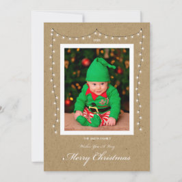 Flat Deer-Kaart voor kerstfoto's Feestdagenkaart