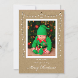 Flat Deer-Kaart voor kerstfoto's Feestdagenkaart
