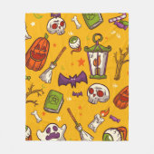 Flat Design Pattern Halloween Theme Background Fleece Deken (Voorkant)