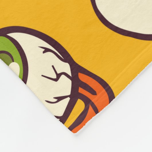 Flat Design Pattern Halloween Theme Background Fleece Deken (Hoek)