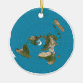Flat Earth AE Azimuthal Equidistant Map Ornament (Voorkant)