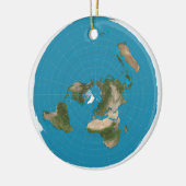 Flat Earth AE Azimuthal Equidistant Map Ornament (Links)