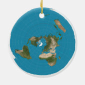 Flat Earth AE Azimuthal Equidistant Map Ornament (Achterkant)