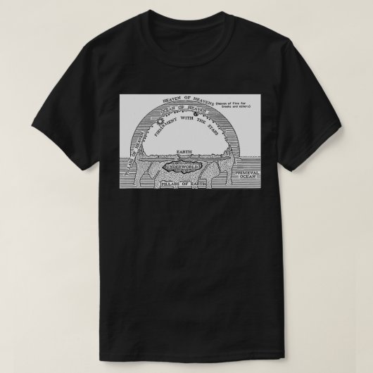 Flat Earth Ancient Cosmology T-shirt (Design voorkant)