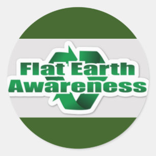 Flat Earth Awareness Ronde Sticker