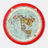 Flat Earth Azimuthal Projection Map Magnet (Voorkant)