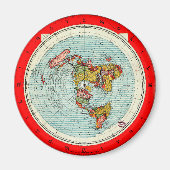 Flat Earth Azimuthal Projection Map Magnet (Voorkant)