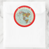Flat Earth Azimuthal Projection Map Sticker (Tas)