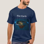 Flat Earth blue T-shirt (Voorkant)