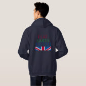 Flat Earth British Hoodie Sweat Shirt (Achterkant volledig)
