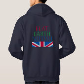 Flat Earth British Hoodie Sweat Shirt (Achterkant)
