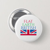 Flat Earth Britse Button (Voorkant /achterkant)