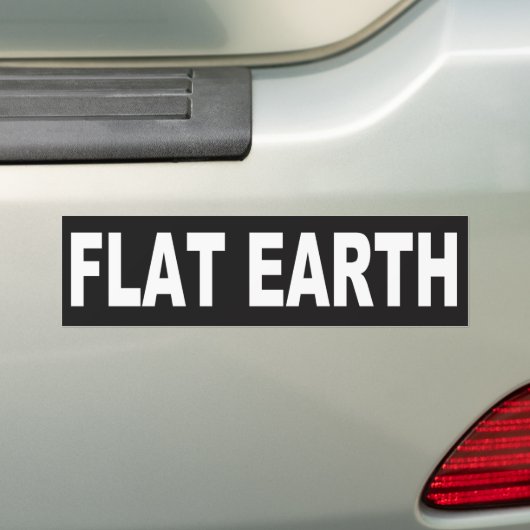 Flat Earth Bumpersticker (Op auto)